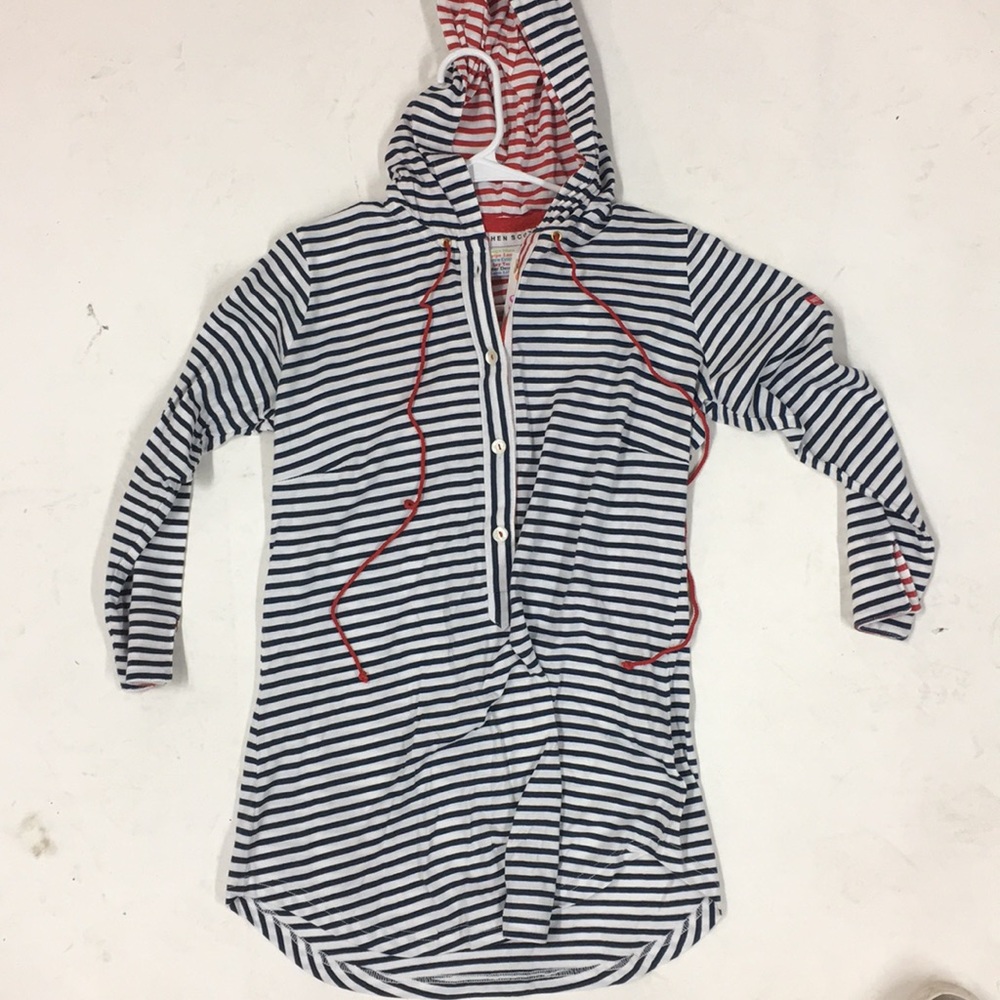 NWT size S Gretchen Scott striped hoodie